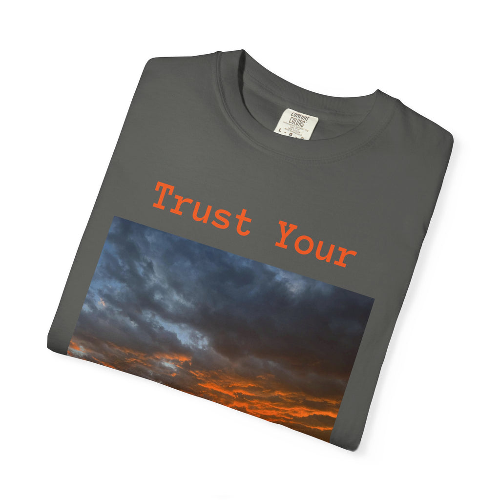 Sunset T-Shirt, "Trust Your Intuition"