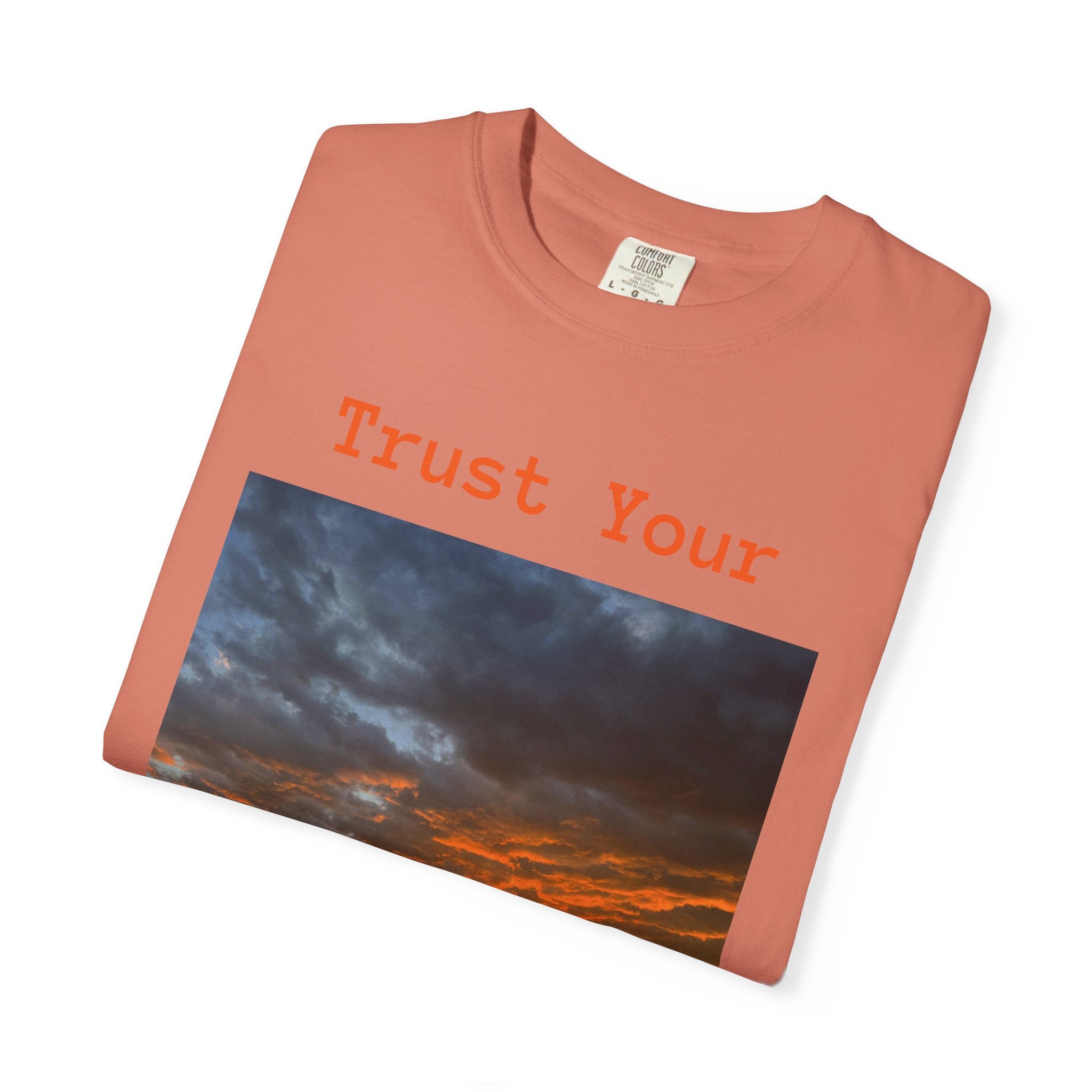 Sunset T-Shirt, "Trust Your Intuition"