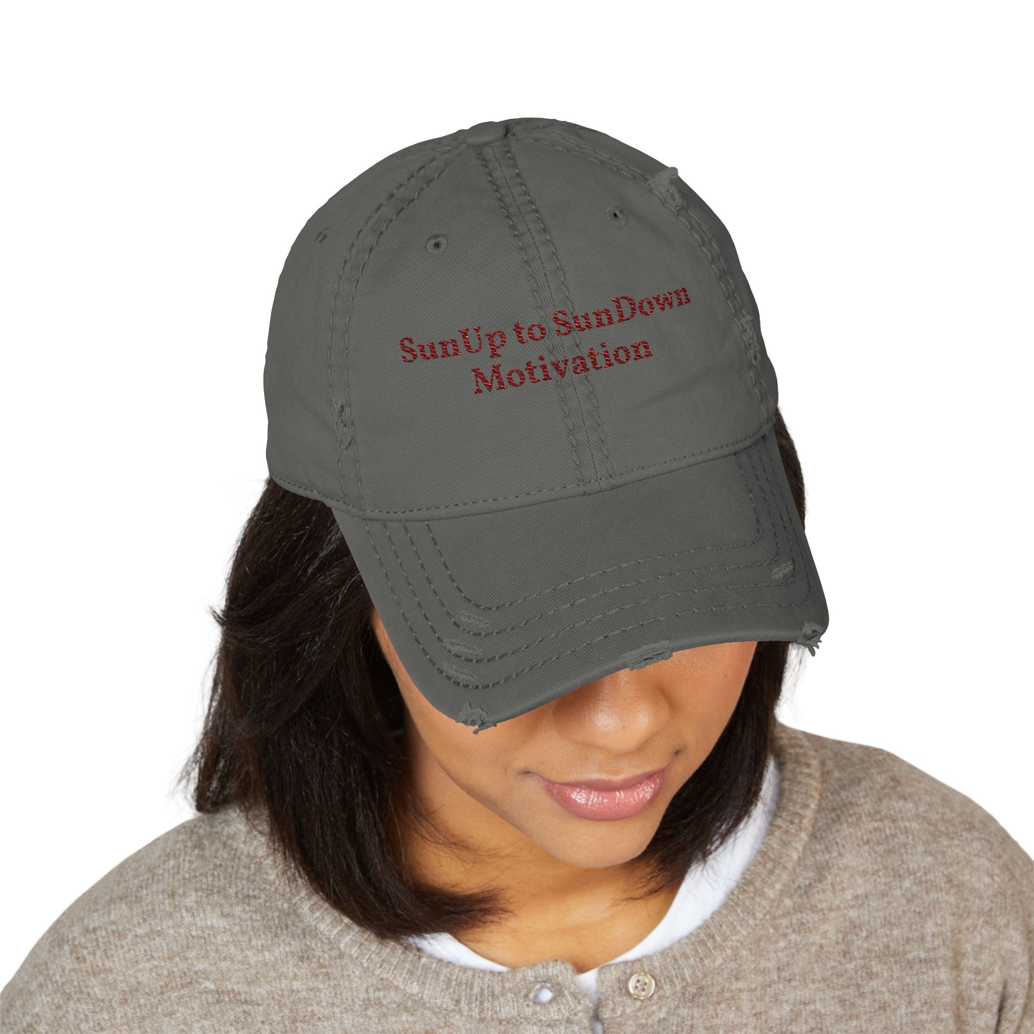 Distressed Embroidered Hat