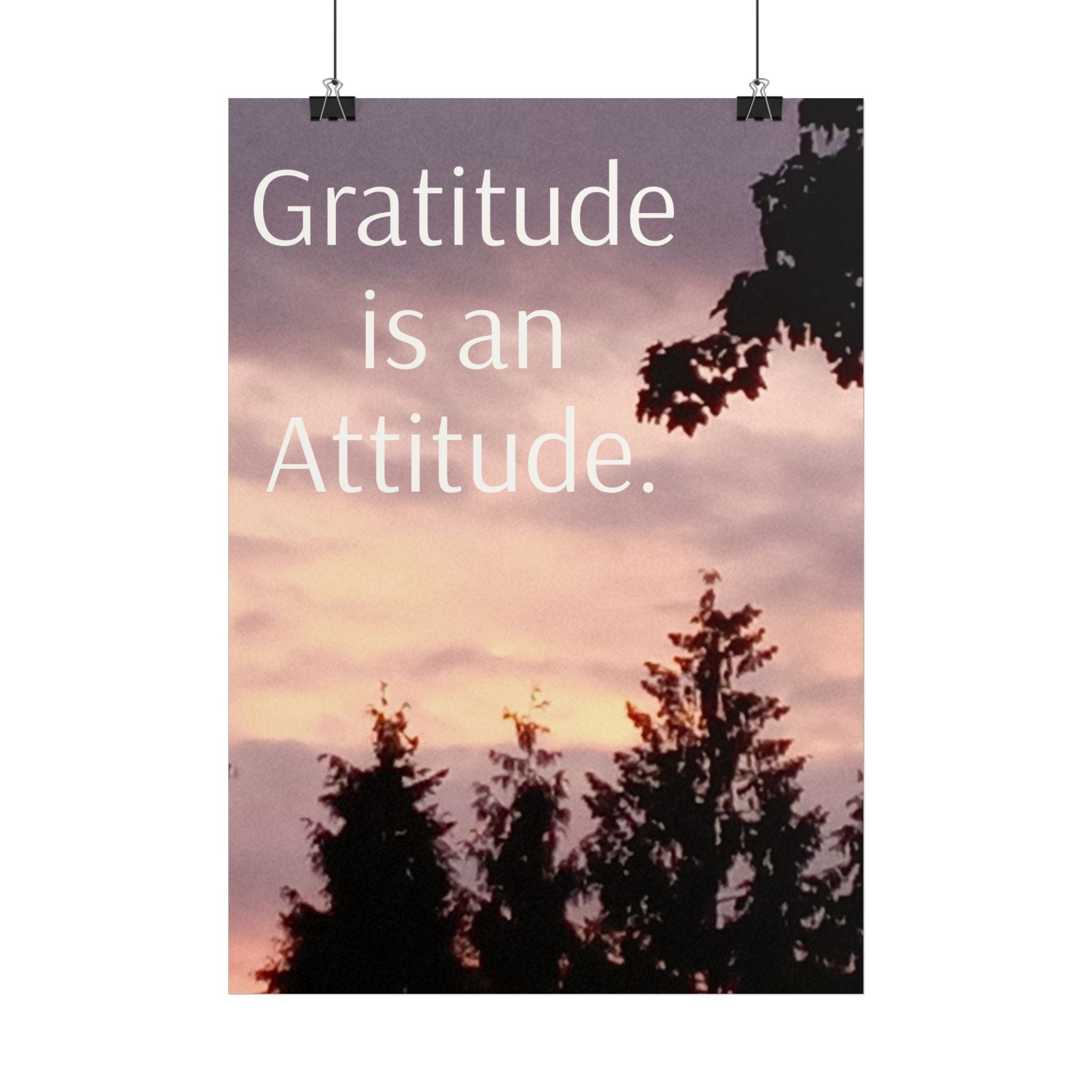 Sunset Tree Silhouette Poster