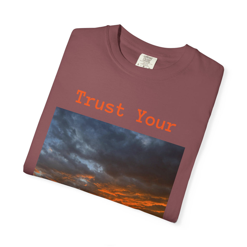 Sunset T-Shirt, "Trust Your Intuition"