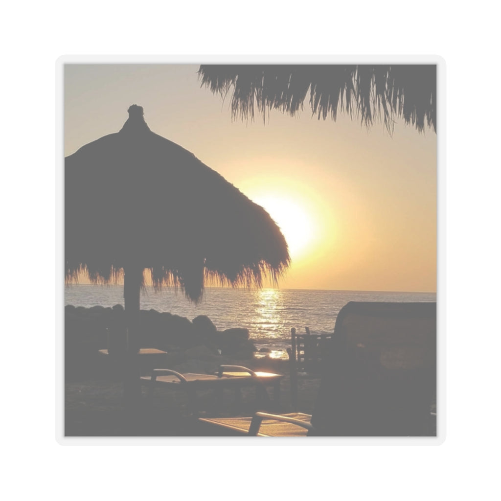 Relaxation Required — Personalizable Beach Sunset Sticker