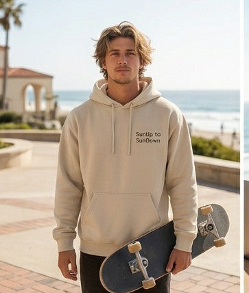 Cozy Fleece Hoodie, SunUp to SunDown