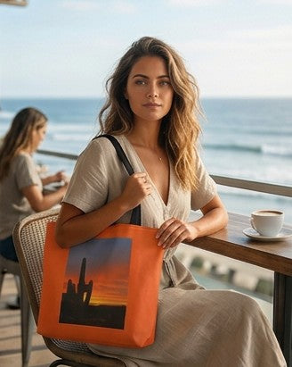 Sunset Cactus Tote Bag