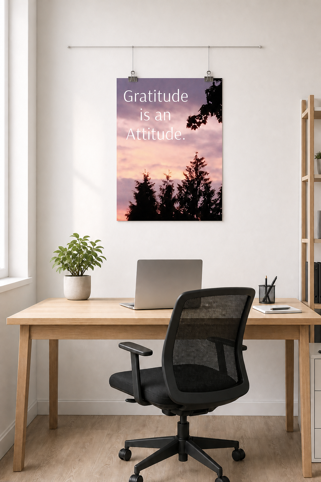 Sunset Tree Silhouette Poster
