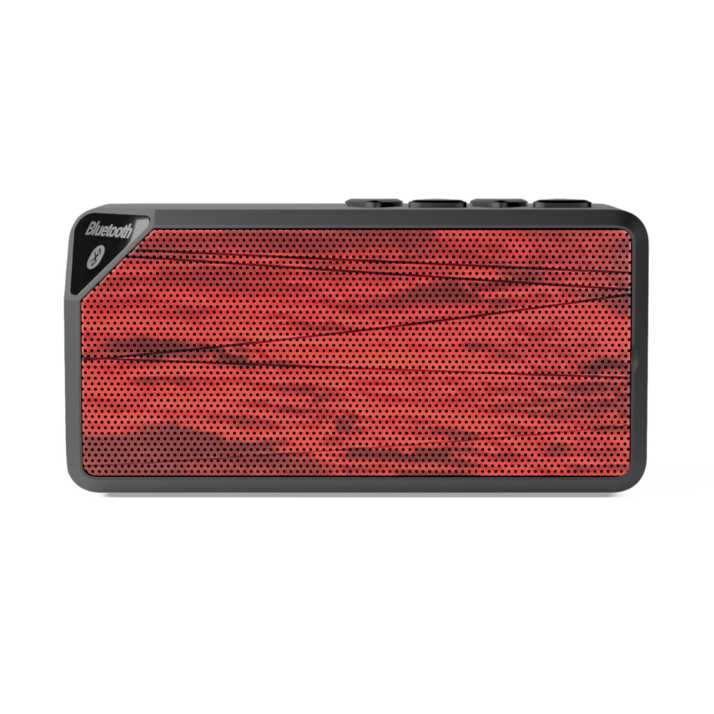 Portable Blootooth Speaker - Burnt Orange & Black Sunset Cloud Reflections