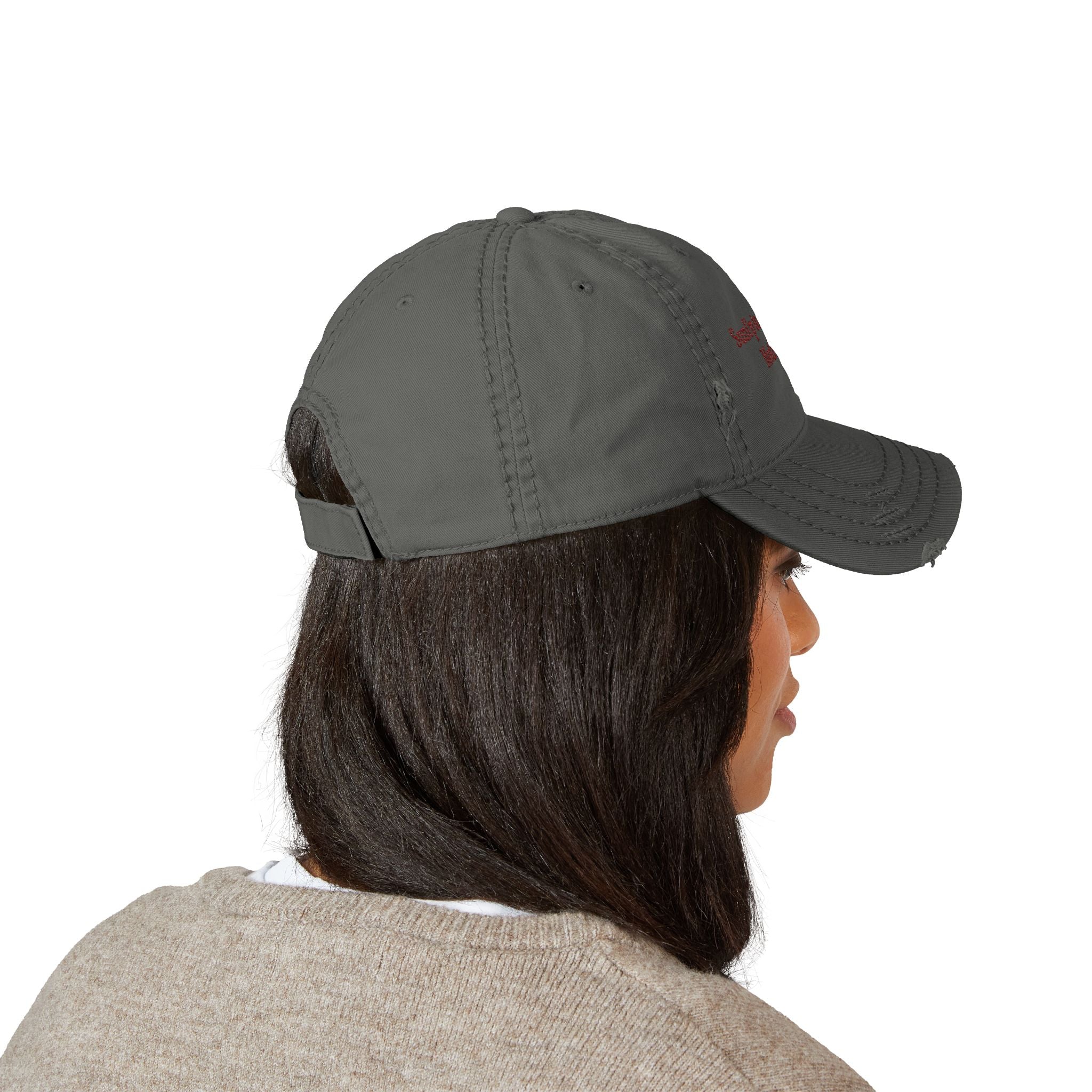 Distressed Embroidered Hat