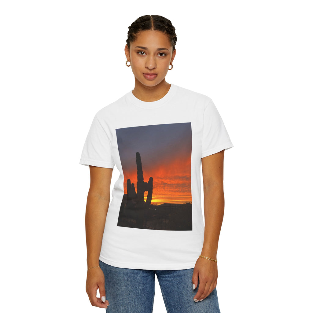 Desert Cactus Sunset T-Shirt, White