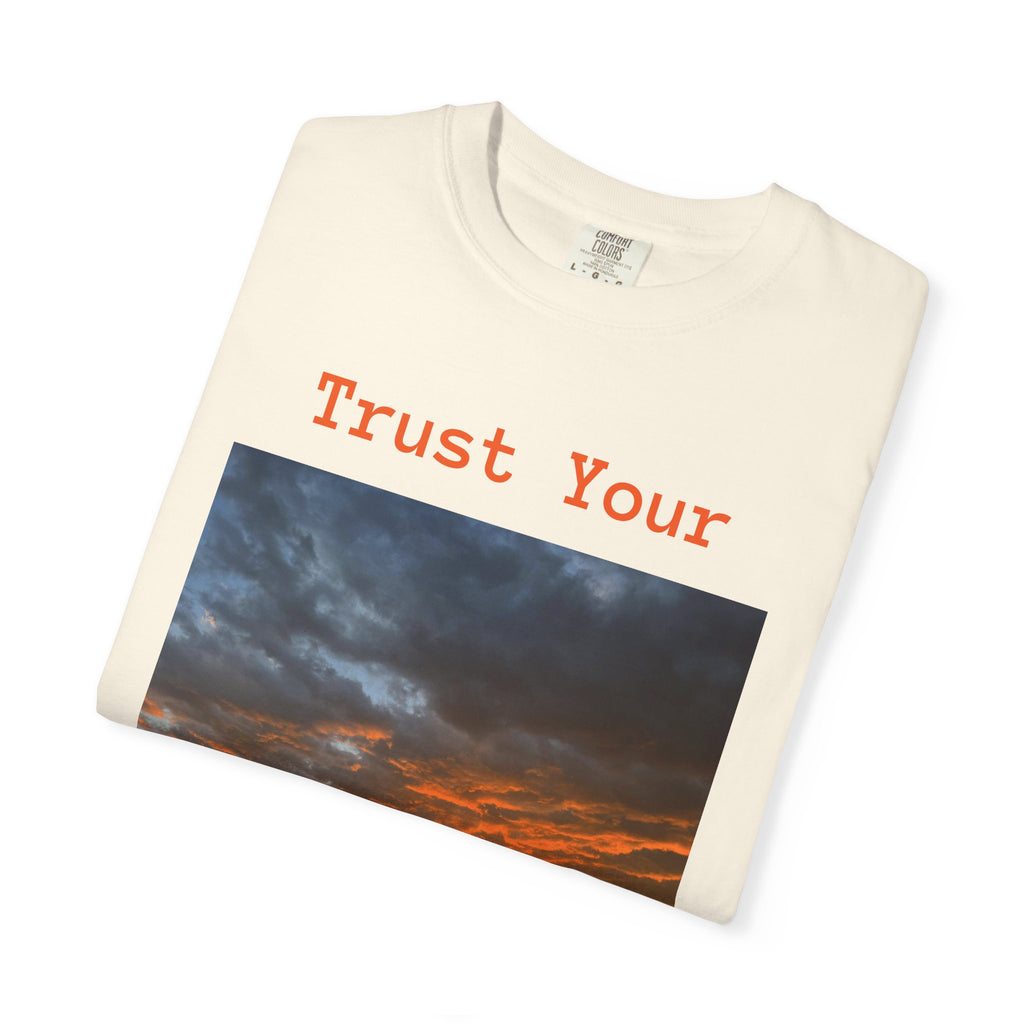 Sunset T-Shirt, "Trust Your Intuition"