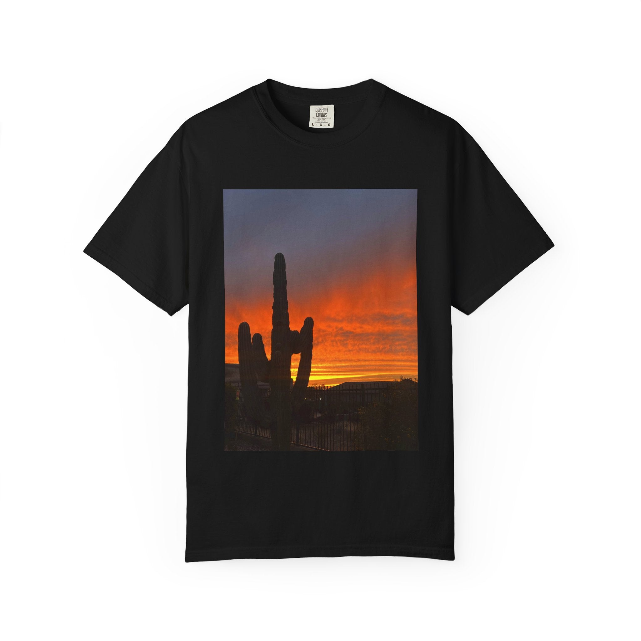 Desert Cactus Sunset T-Shirt, White