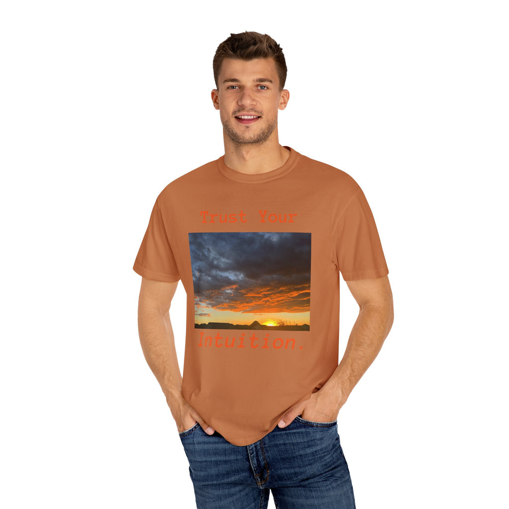 Sunset T-Shirt, "Trust Your Intuition"