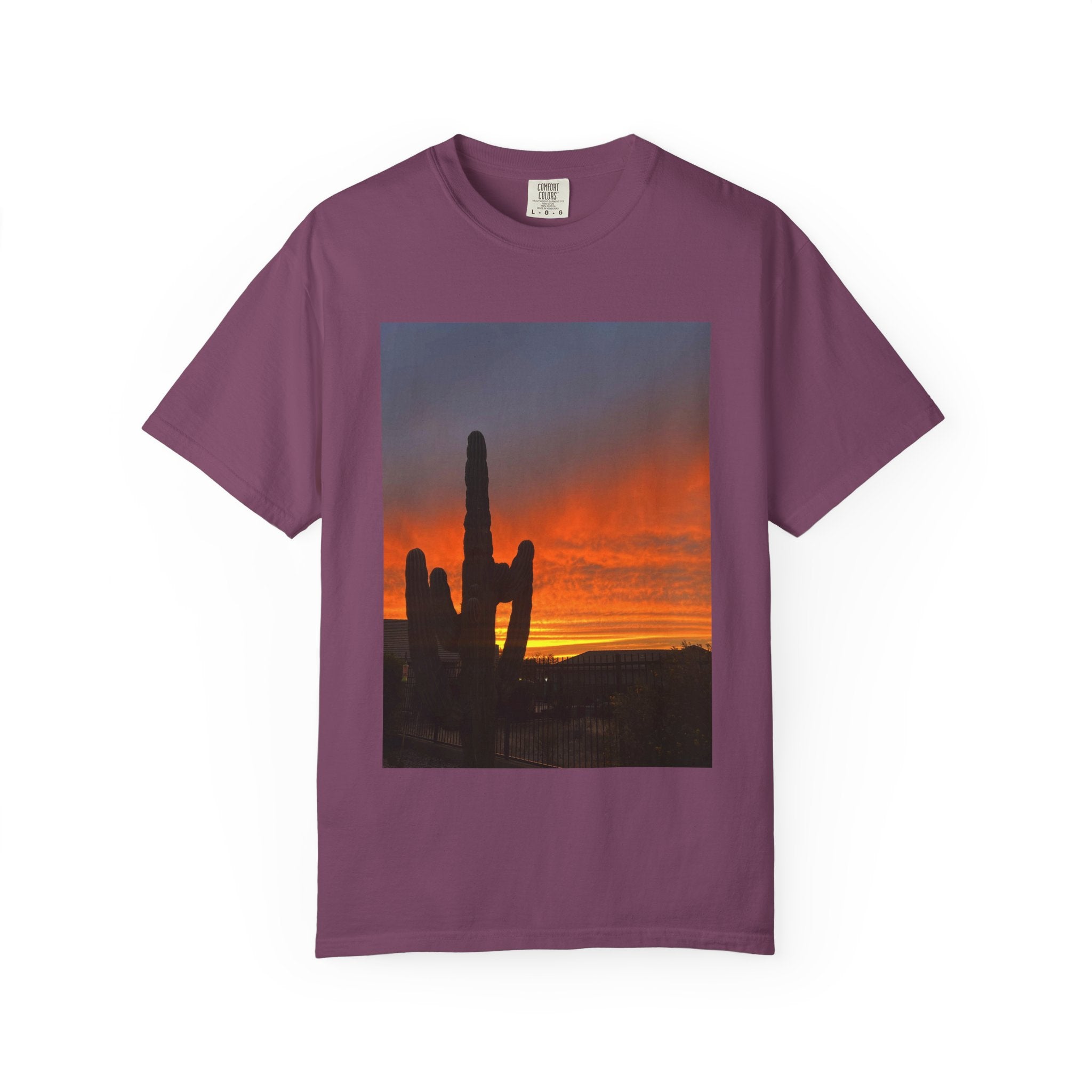 Desert Cactus Sunset T-Shirt, White