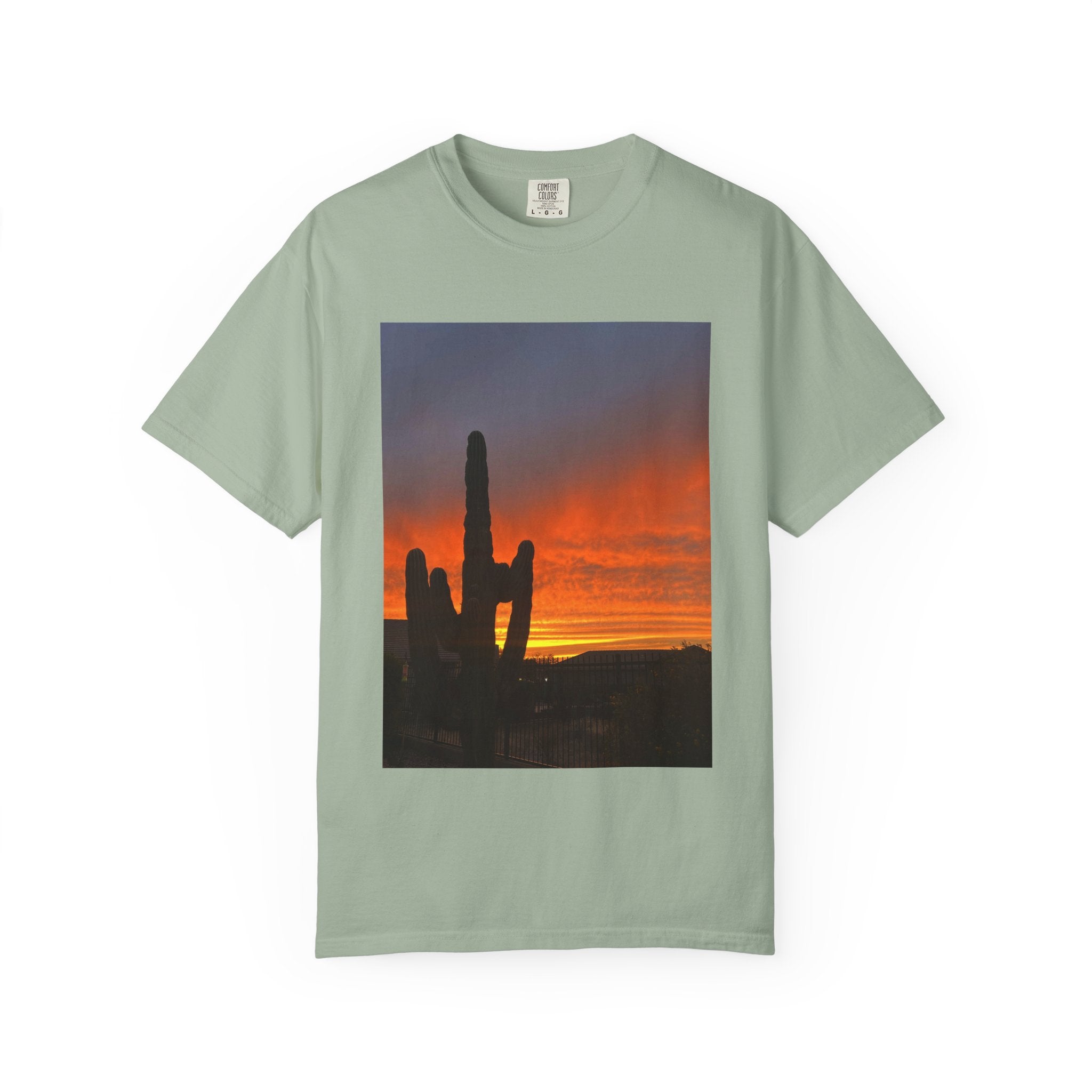 Desert Cactus Sunset T-Shirt, White